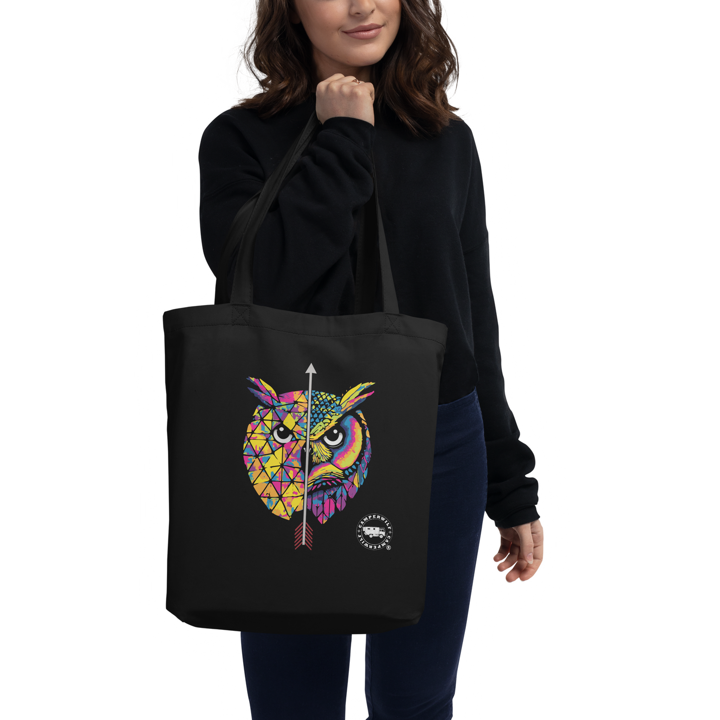 Ecobolsa Búho Camperwilf® – Algodón Orgánico