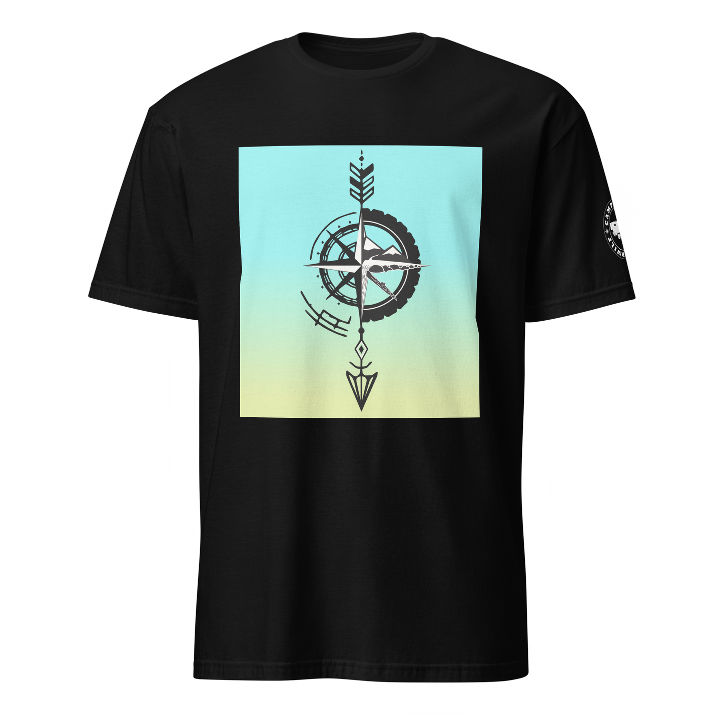 Camiseta Camperwilf® 100% algodón- Negro, Bicolor flecha