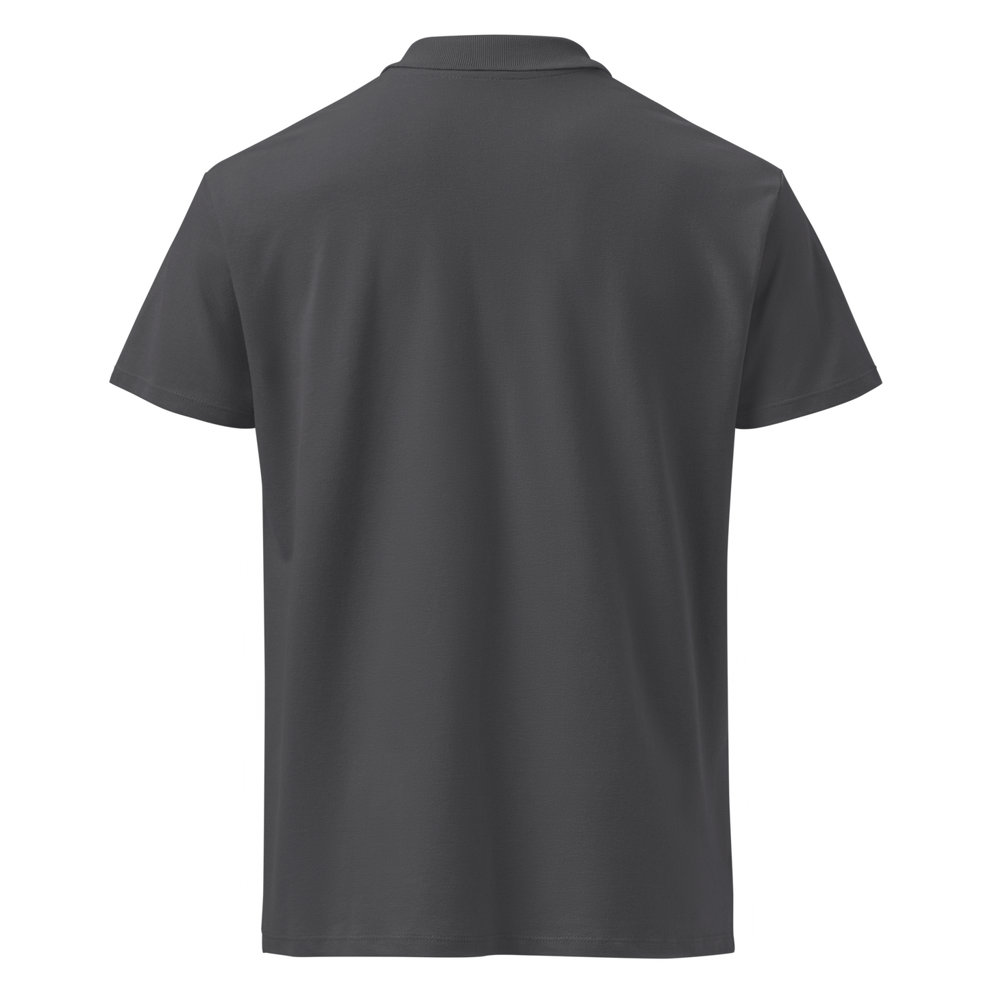 Polo de piqué Camperwilf® – Gris Oscuro con Logo Blanco