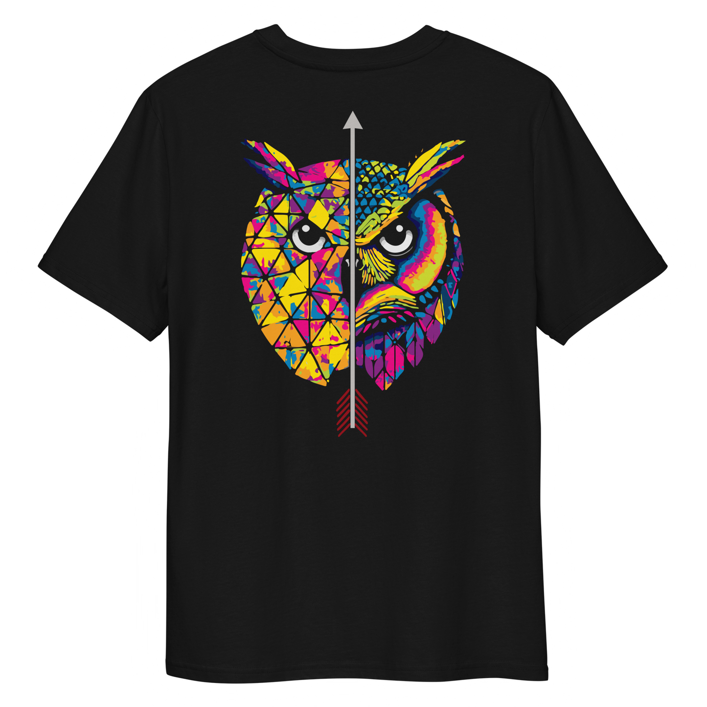 Camiseta Camperwilf® – Negra con Búho a la Espalda