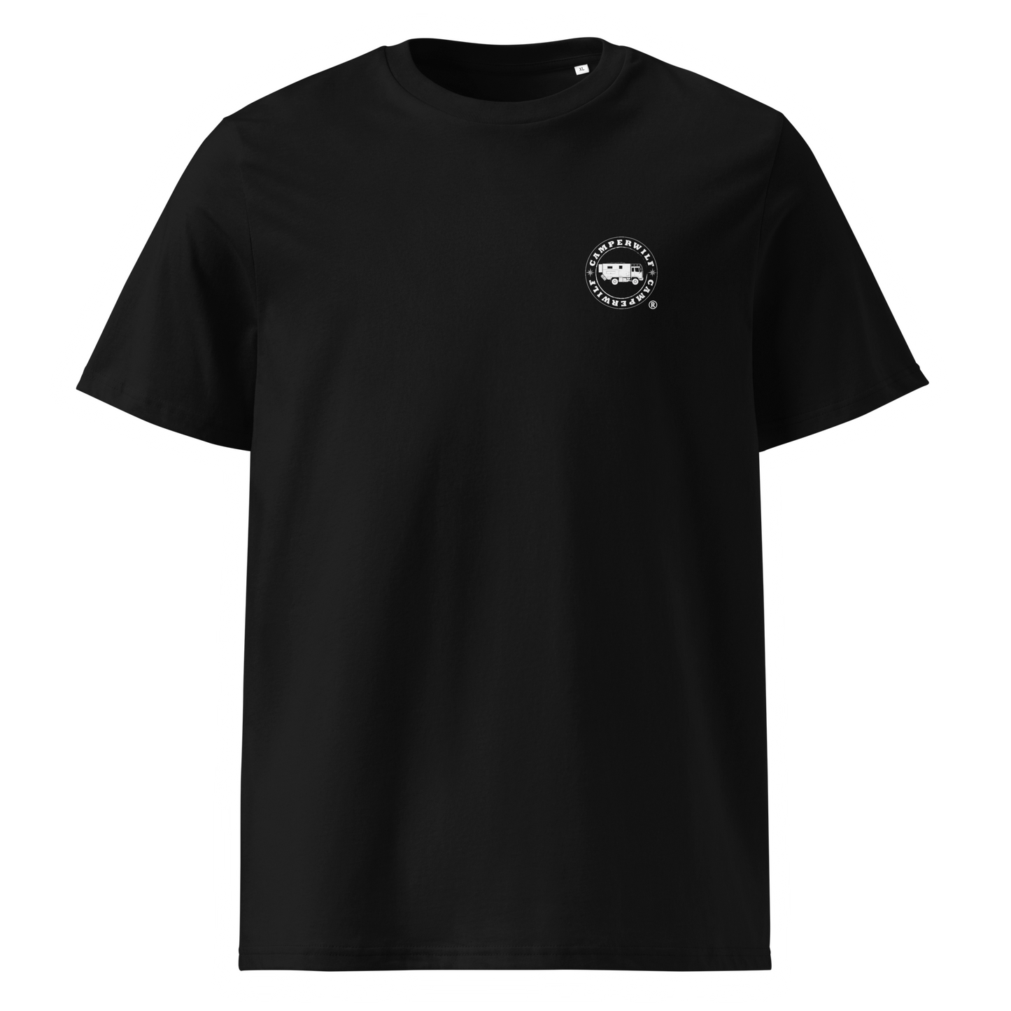 Camiseta Camperwilf® – Logo Blanco (Color Negro)