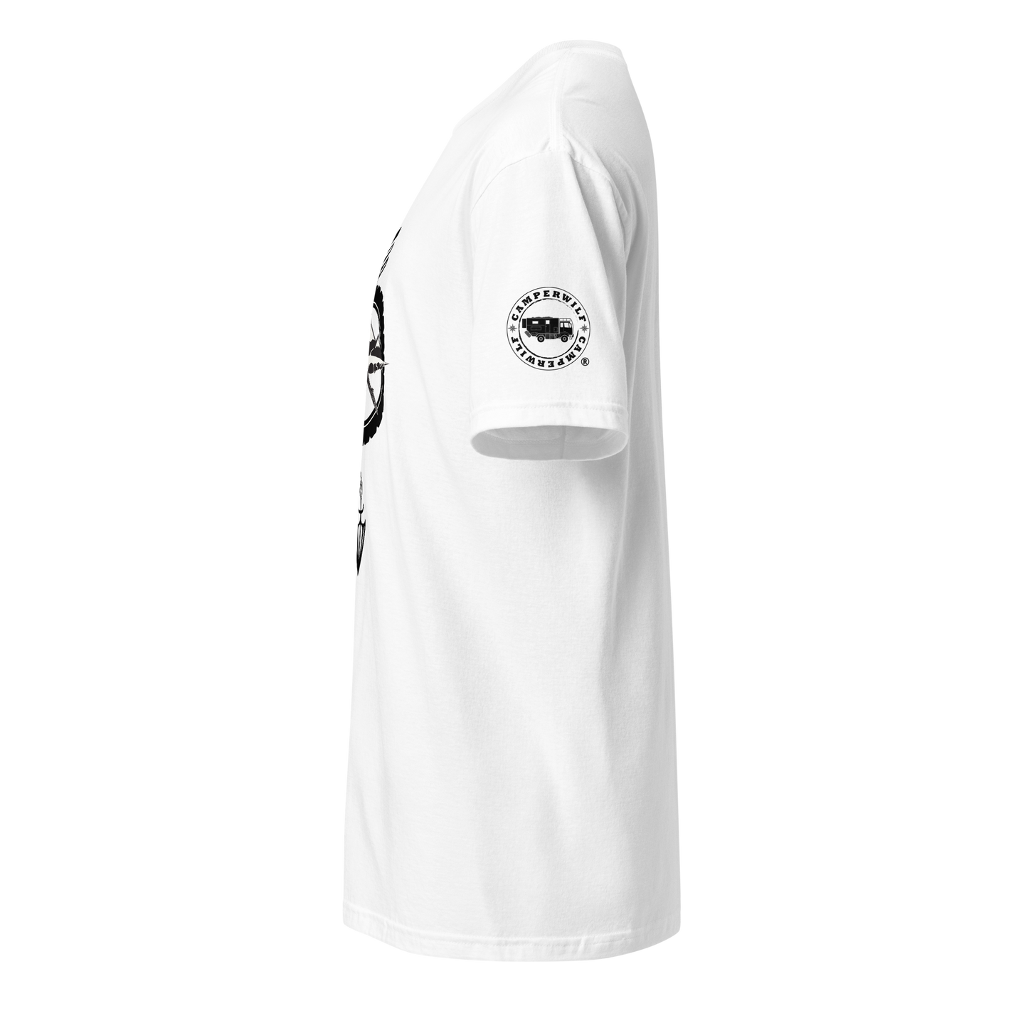 Camiseta Camperwilf® 100% algodón- Blanco, Flecha Negra