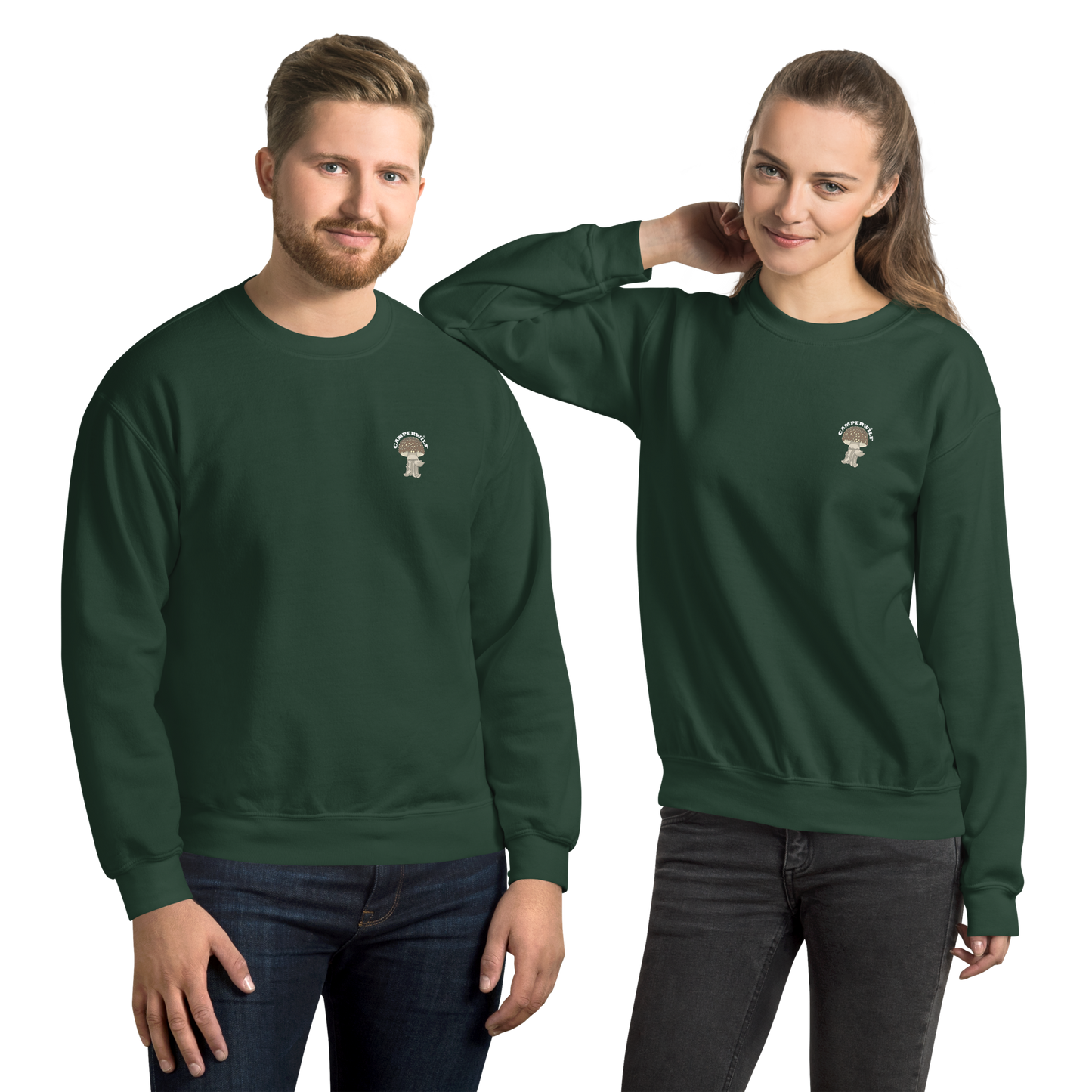 Sudadera Camperwilf® – Setita Marrón Unisex (Color Verde Bosque)