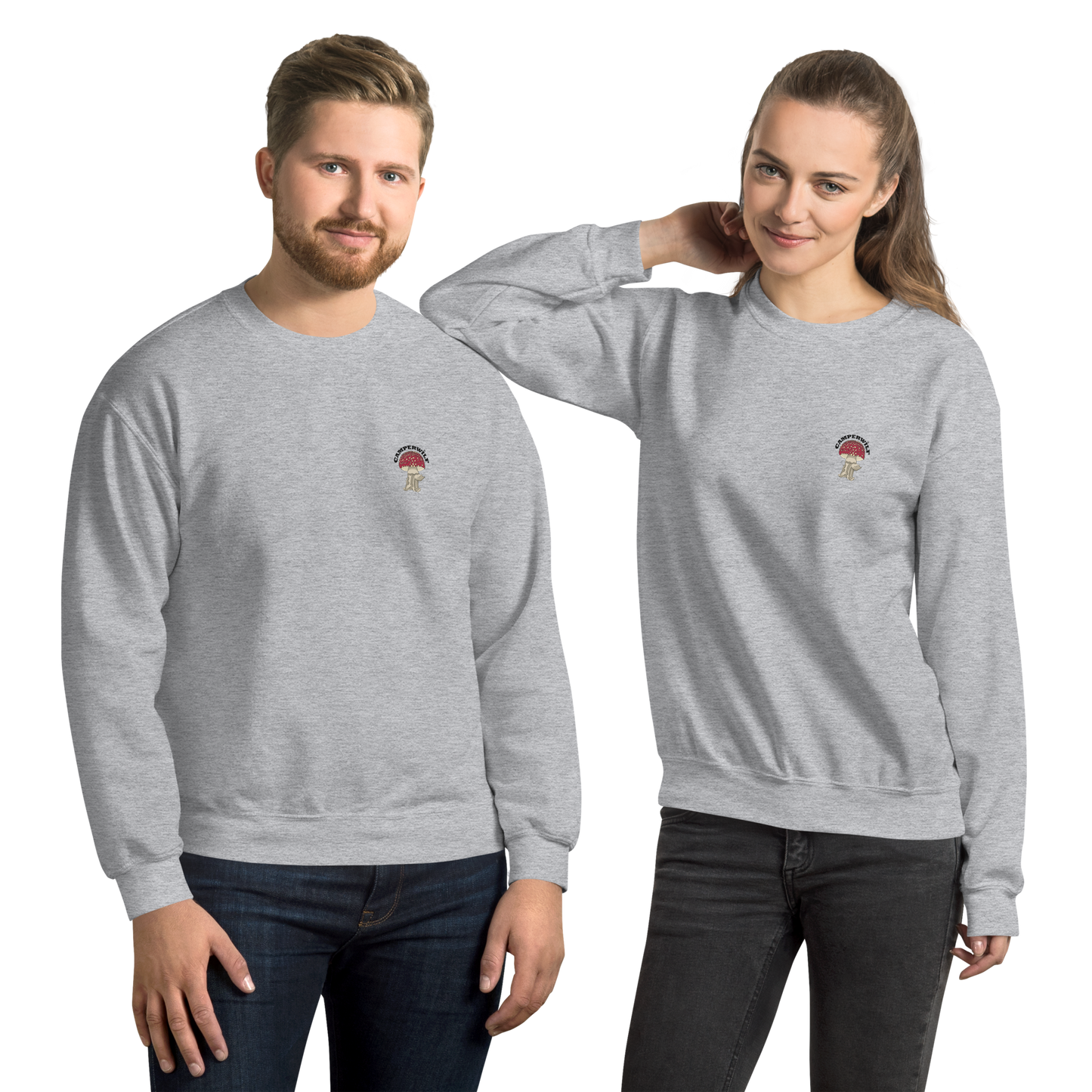 Sudadera Camperwilf® – Setita Roja Unisex (Color Gris Deportivo)