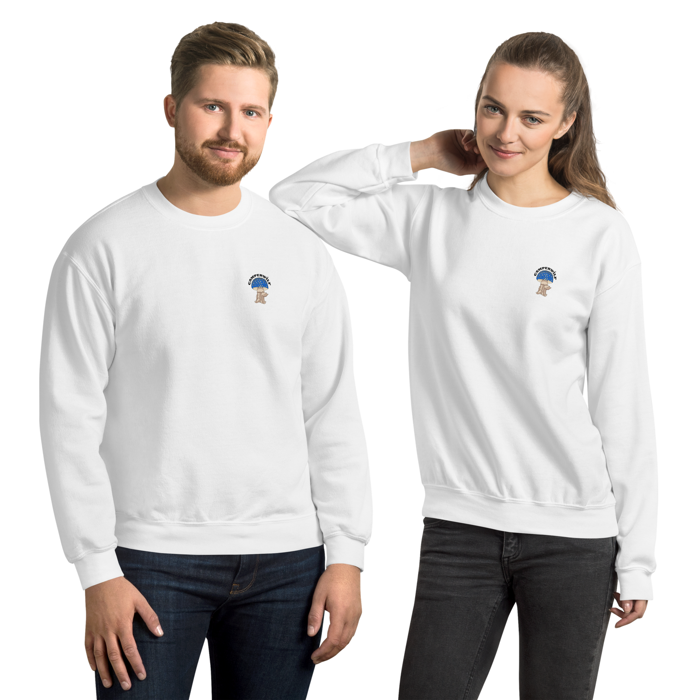 Sudadera Camperwilf® – Setita Azul Unisex (Color Blanco)