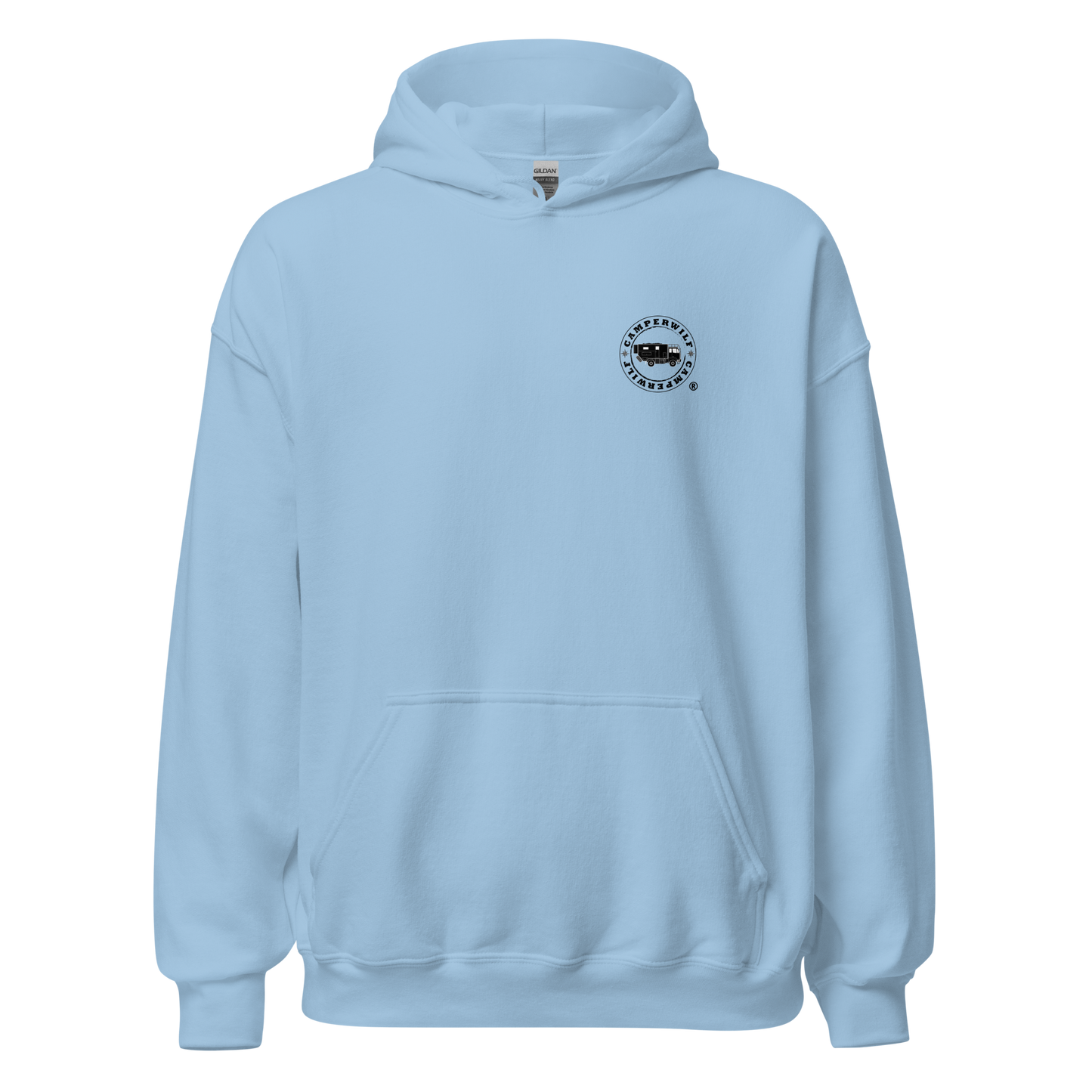 Sudadera Camperwilf® – Lobo Morado (Color Celeste)