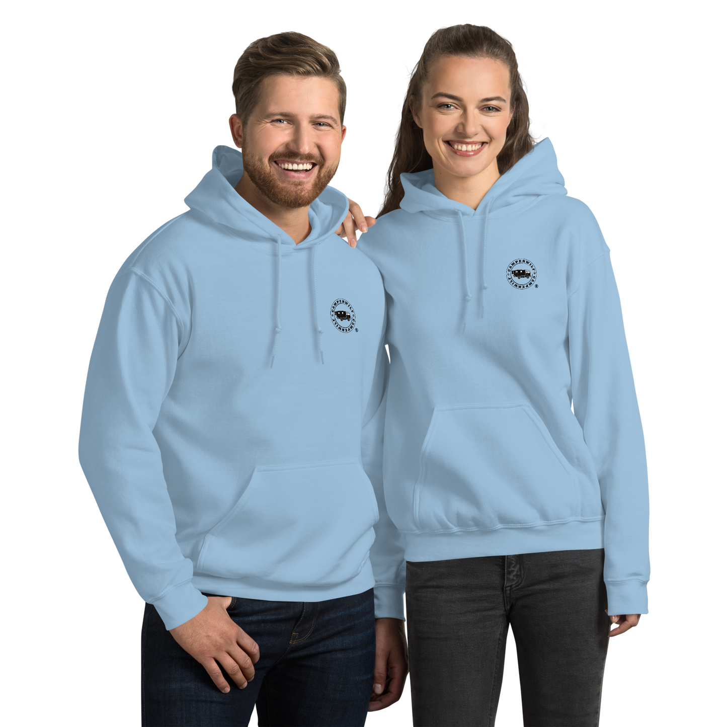 Sudadera Camperwilf® – Lobo Morado (Color Celeste)