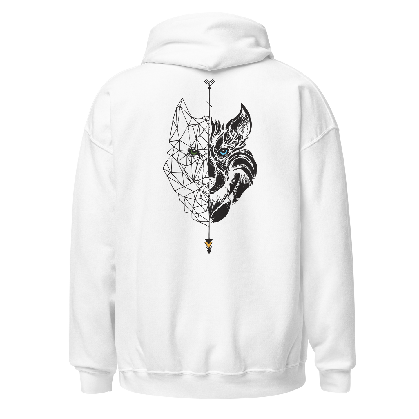 Sudadera Camperwilf® – Lobo Negro (Color Blanco)