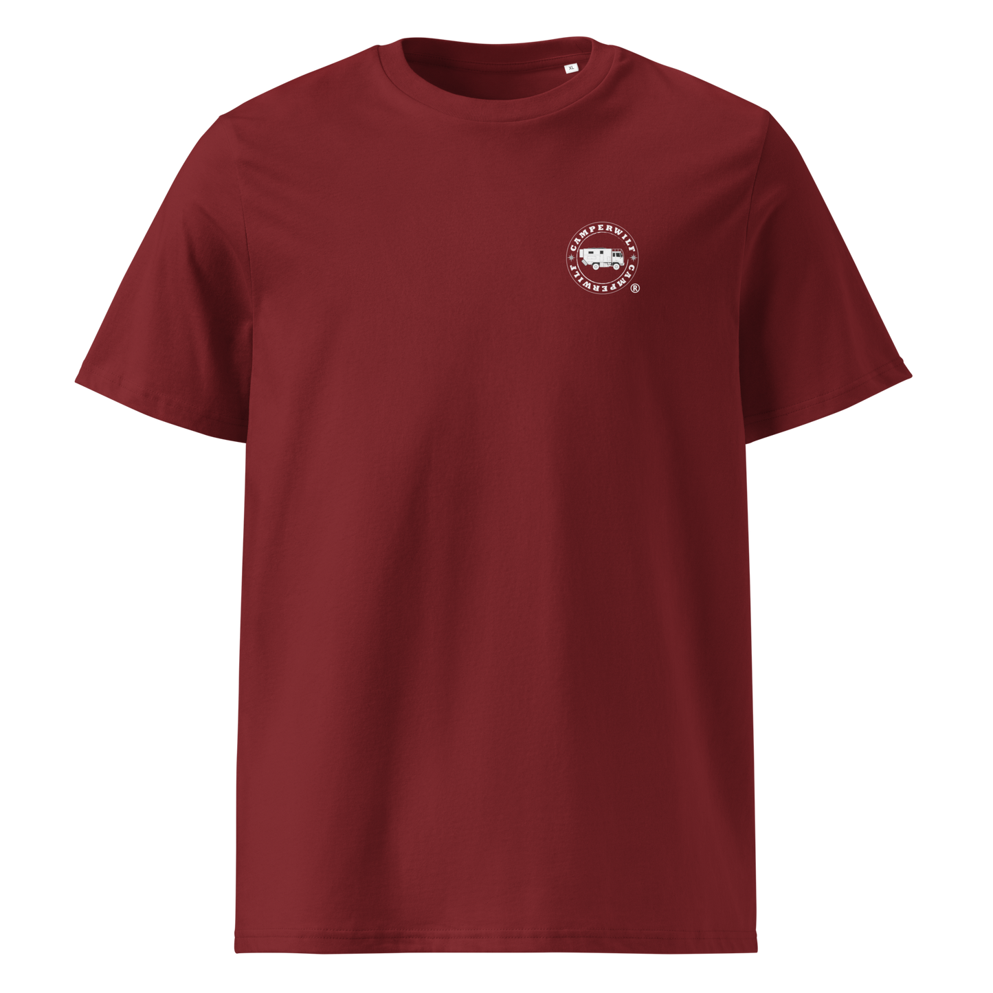 Camiseta Camperwilf® – Flecha Blanca (Color Burdeos)