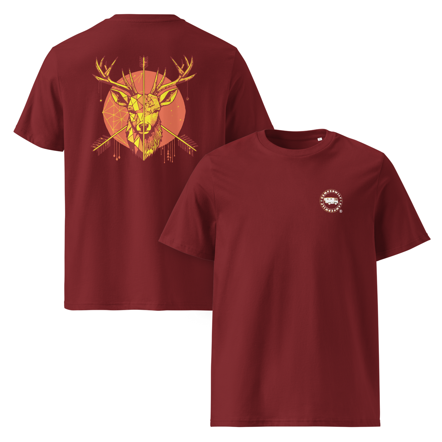Camiseta Ciervo Camperwilf® – Burdeos