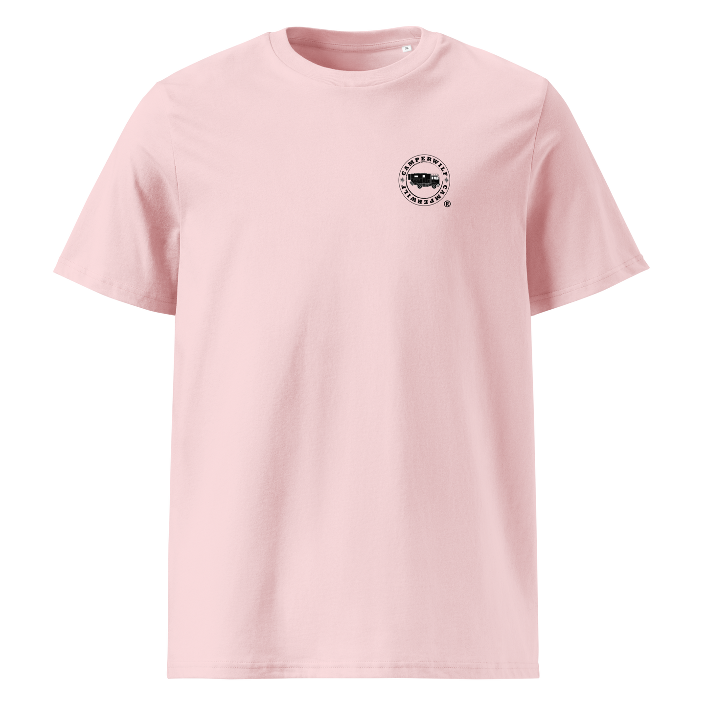 Camiseta Camperwilf® – Lobo Negro/Celeste (Color Rosa)
