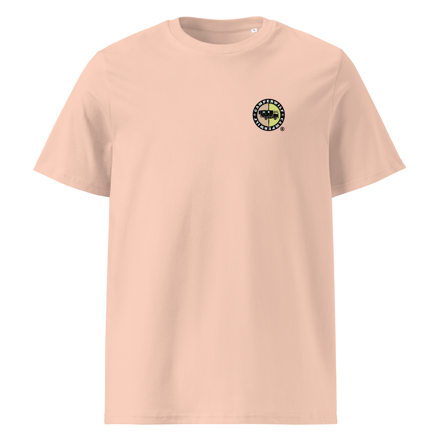 Camiseta Camperwilf® – Melocotón (Diseño en la Espalda)