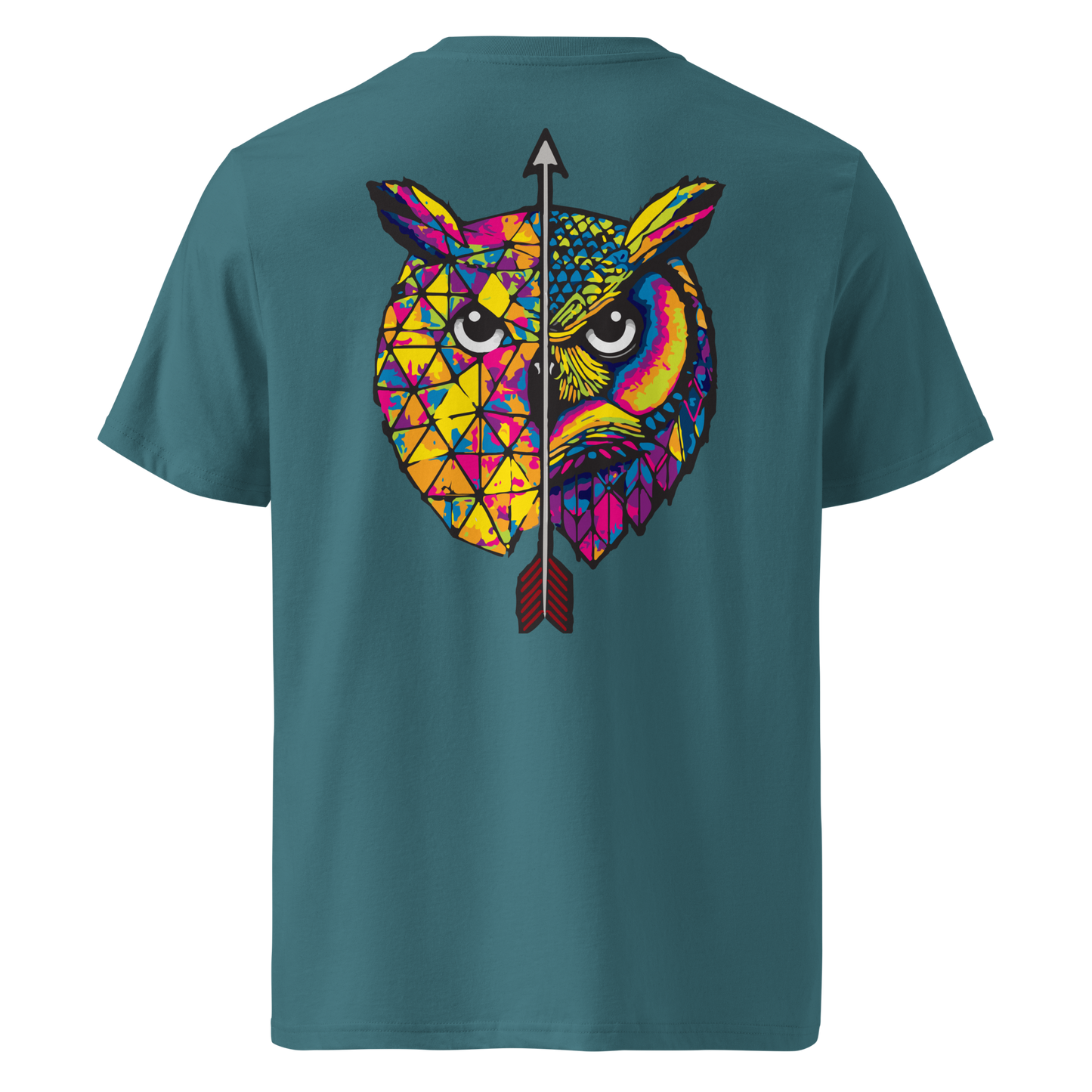 Camiseta Camperwilf® – Búho (Color Azul Agua)