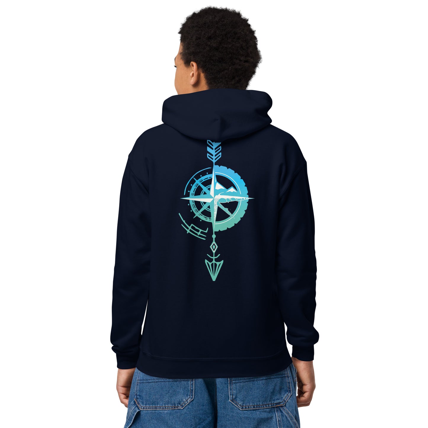 Sudadera con capucha niños Flecha azul