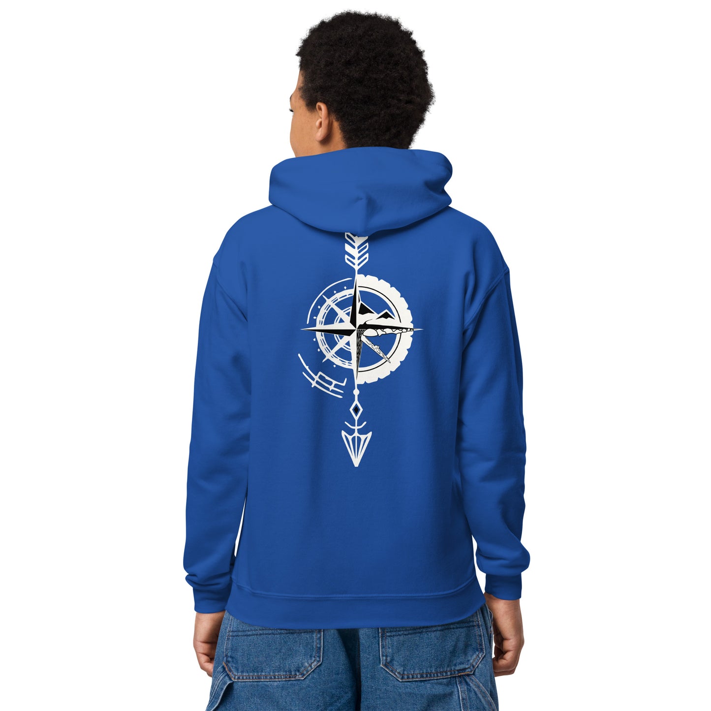 Sudadera con capucha niños Flecha blanca