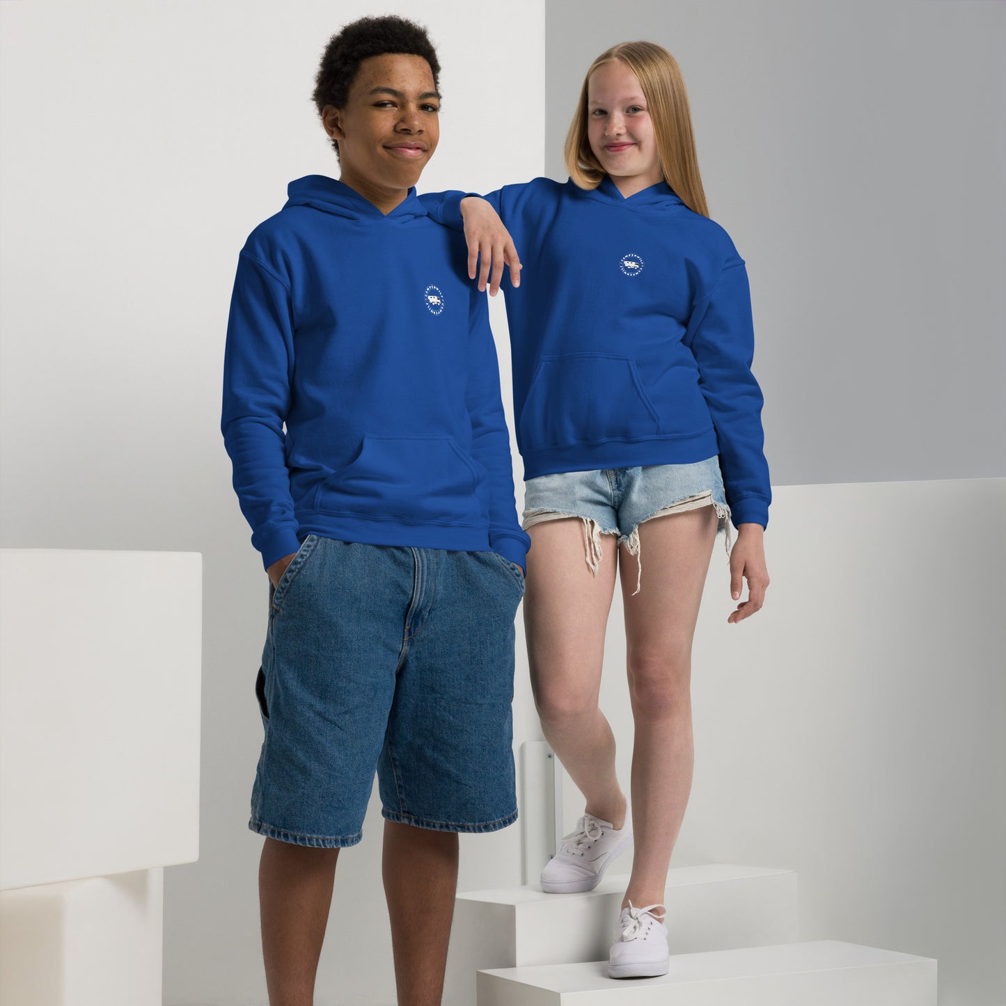 Sudadera con capucha niños Flecha blanca