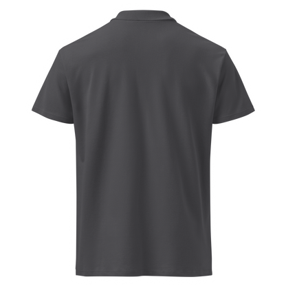 Polo Piqué 100% Algodón Camperwilf® – Gris con Ciervo Blanco