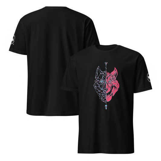 Camiseta Camperwilf® 100% algodón- Negro, Lobo 3d