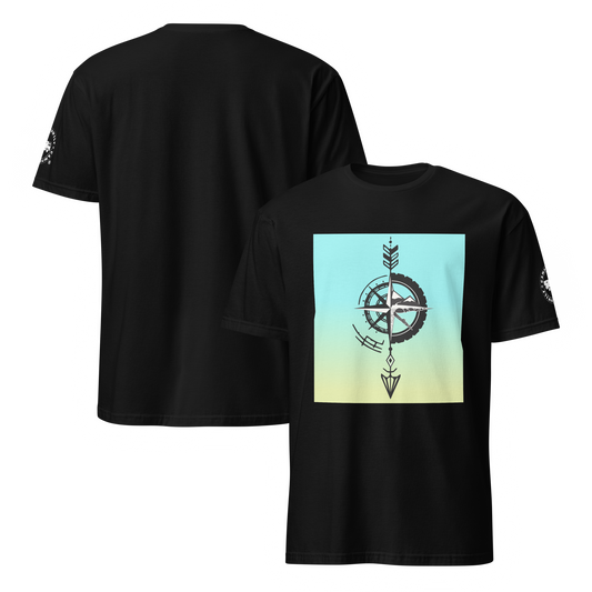 Camiseta Camperwilf® 100% algodón- Negro, Bicolor flecha