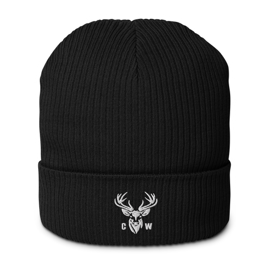 Gorro de Algodón Orgánico Camperwilf® – Ciervo, color Negro