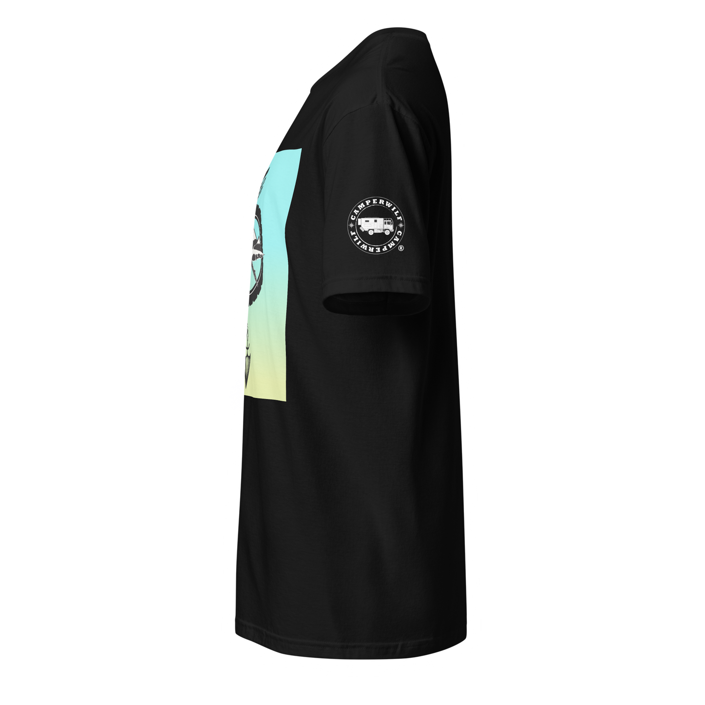 Camiseta Camperwilf® 100% algodón- Negro, Bicolor flecha