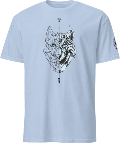 Camiseta Camperwilf® 100% algodón, con Lobo, celeste