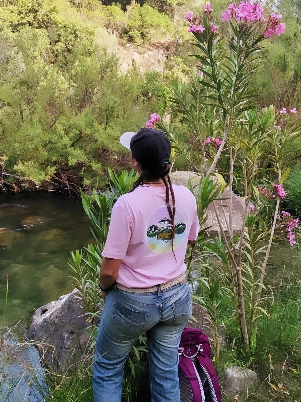 Camiseta Rosa mujer algodón orgánico Espejo