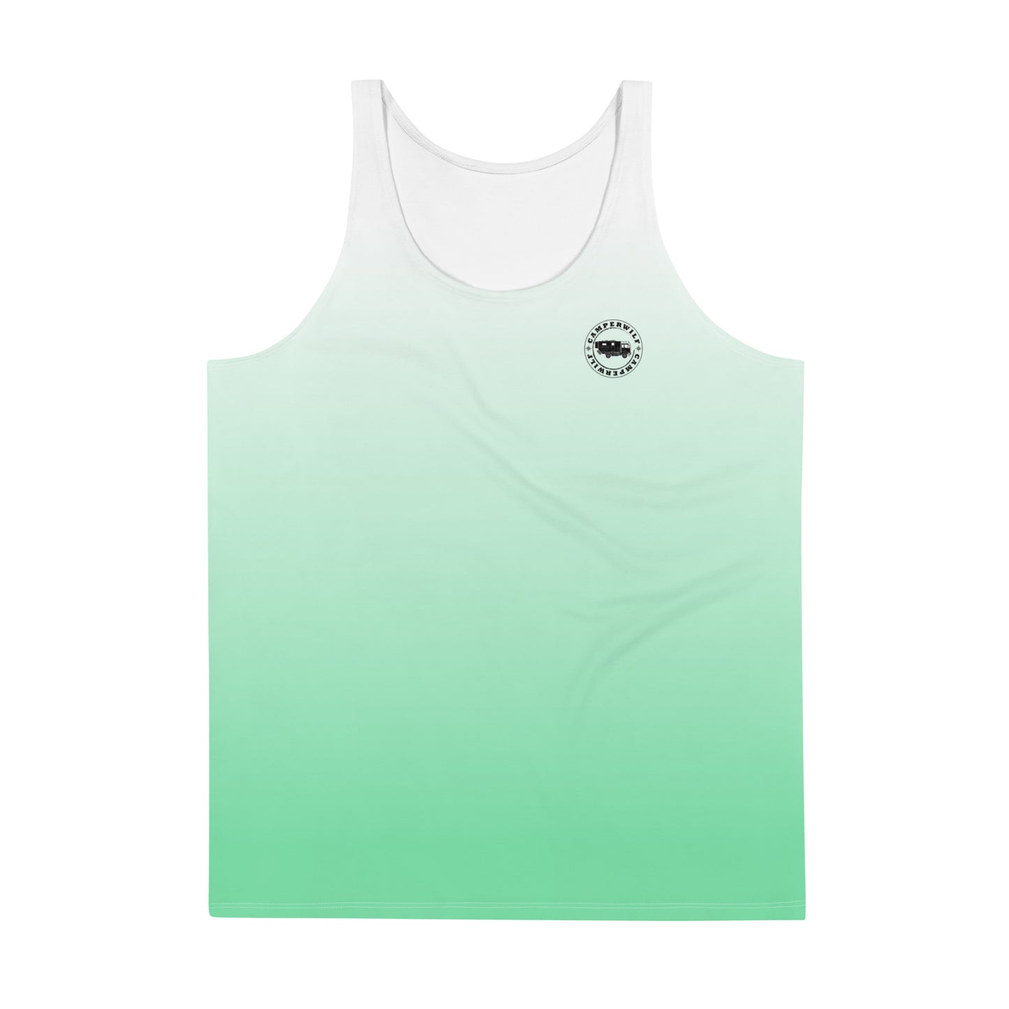 Camiseta de tirantes degradado blanco y verde