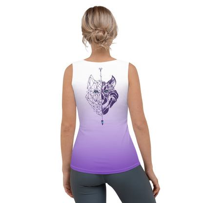 Camiseta de tirantes para mujer Lobo morado