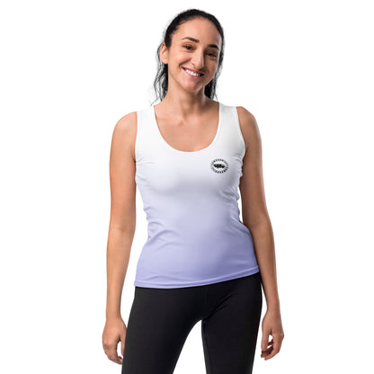 Camiseta de tirantes para mujer degradado blanco y lila