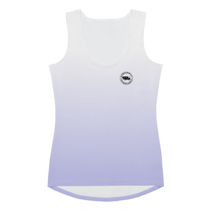 Camiseta de tirantes para mujer degradado blanco y lila