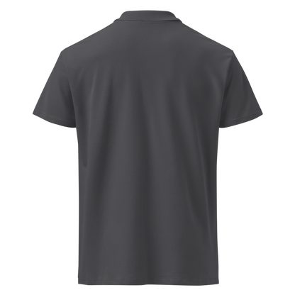 Polo de piqué Camperwilf® – Gris Oscuro con Logo Blanco