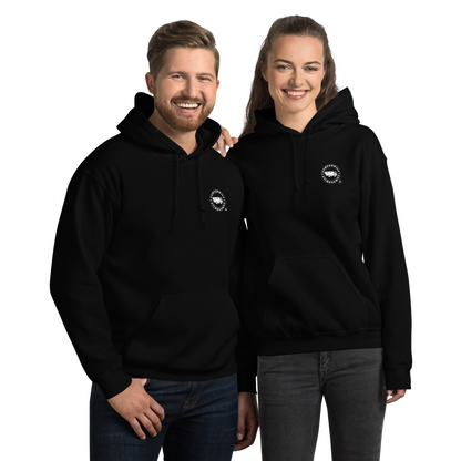 Sudadera Camperwilf® – Lobo Azul/Rojo (Color Negro)