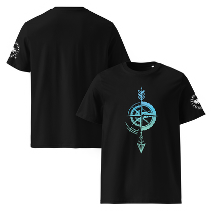 Camiseta Camperwilf® – Flecha Azul (Color Negro)