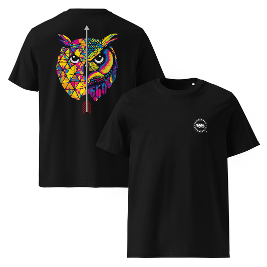 Camiseta Camperwilf® – Negra con Búho a la Espalda