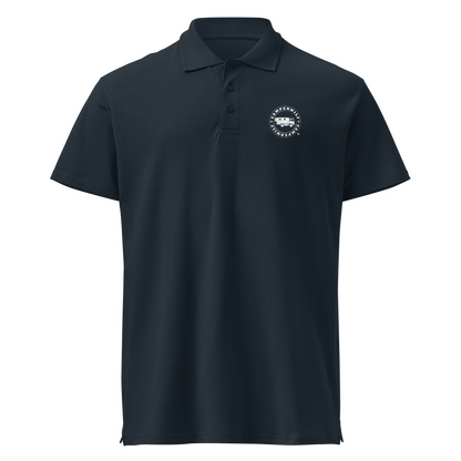 Polo de piqué  Camperwilf® – Azul Navy con Logo Blanco