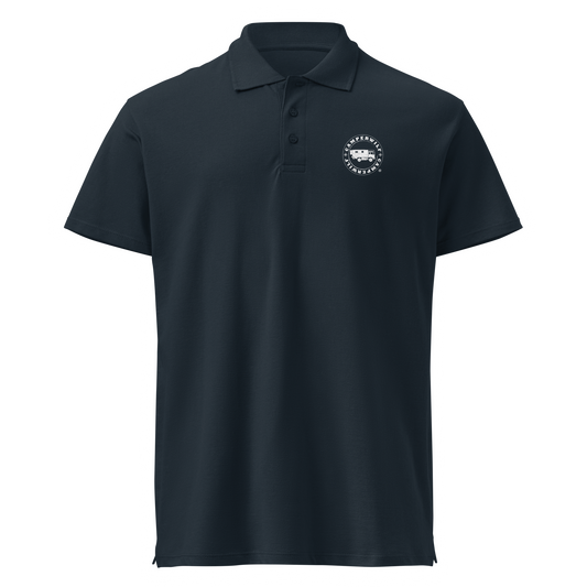 Polo de piqué  Camperwilf® – Azul Navy con Logo Blanco