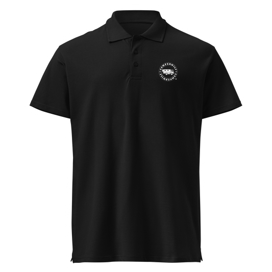Polo de piqué Camperwilf® – Negro con Logo Blanco