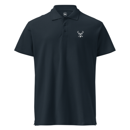 Polo Piqué 100% Algodón Camperwilf® – Azul Navy con Ciervo Blanco