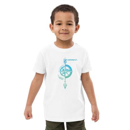 Camiseta niño algodón orgánico Flecha azul (3 Colores)