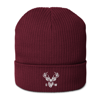 Gorro de Algodón Orgánico Camperwilf® – Ciervo, color Burdeos