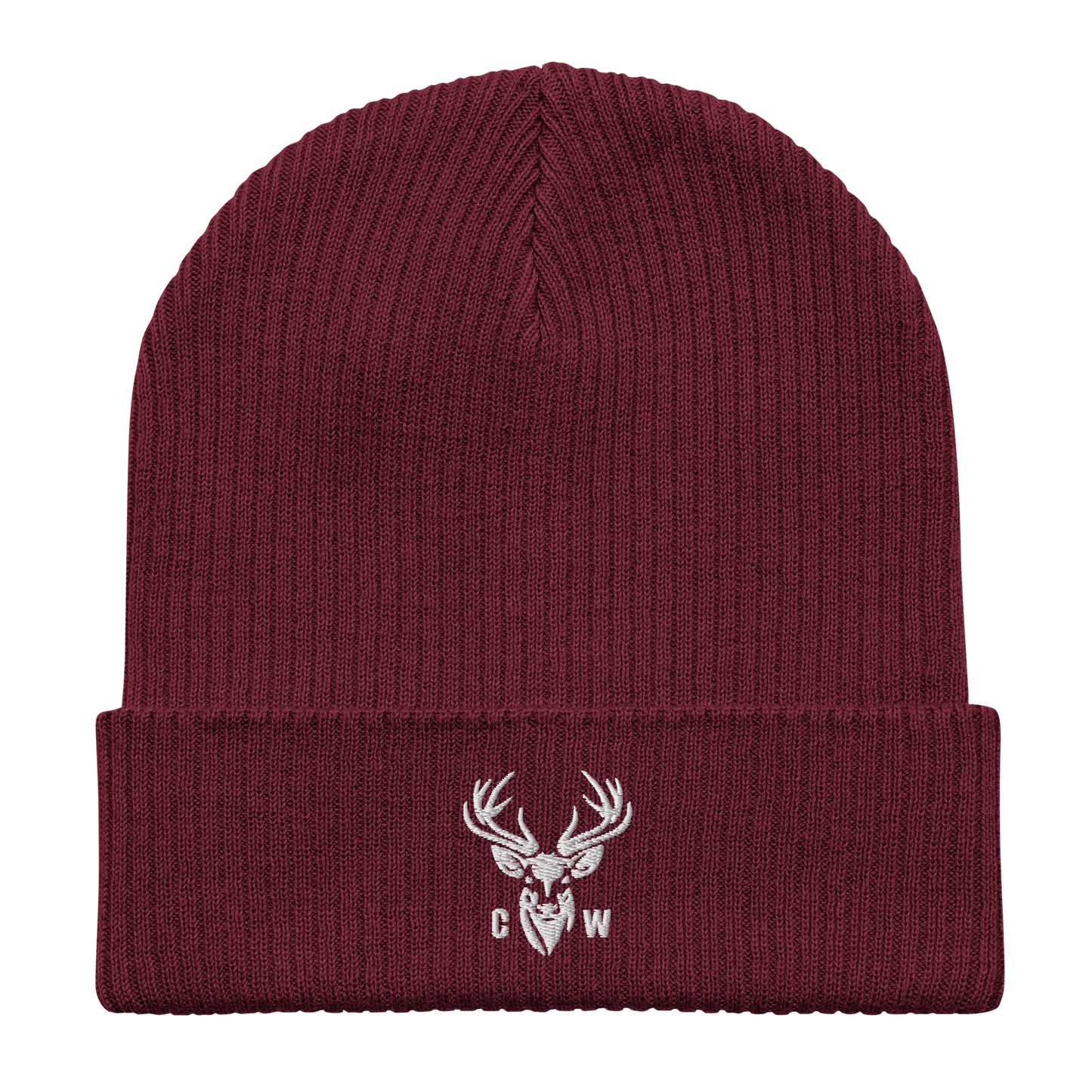 Gorro de Algodón Orgánico Camperwilf® – Ciervo, color Burdeos