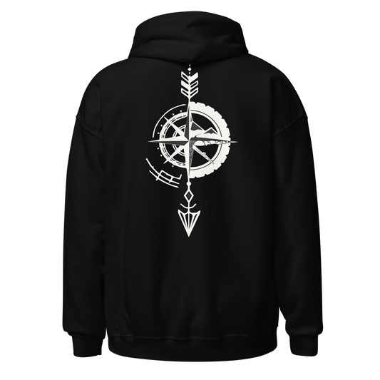 Sudadera Camperwilf® – Flecha Blanca (Color Negro)