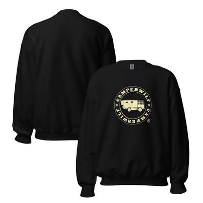 Sudadera Camperwilf® – Logo Dorado (Color Negro)