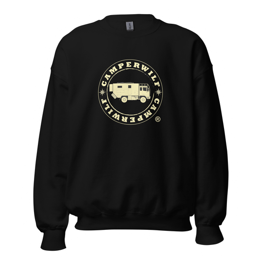 Sudadera Camperwilf® – Logo Dorado (Color Negro)