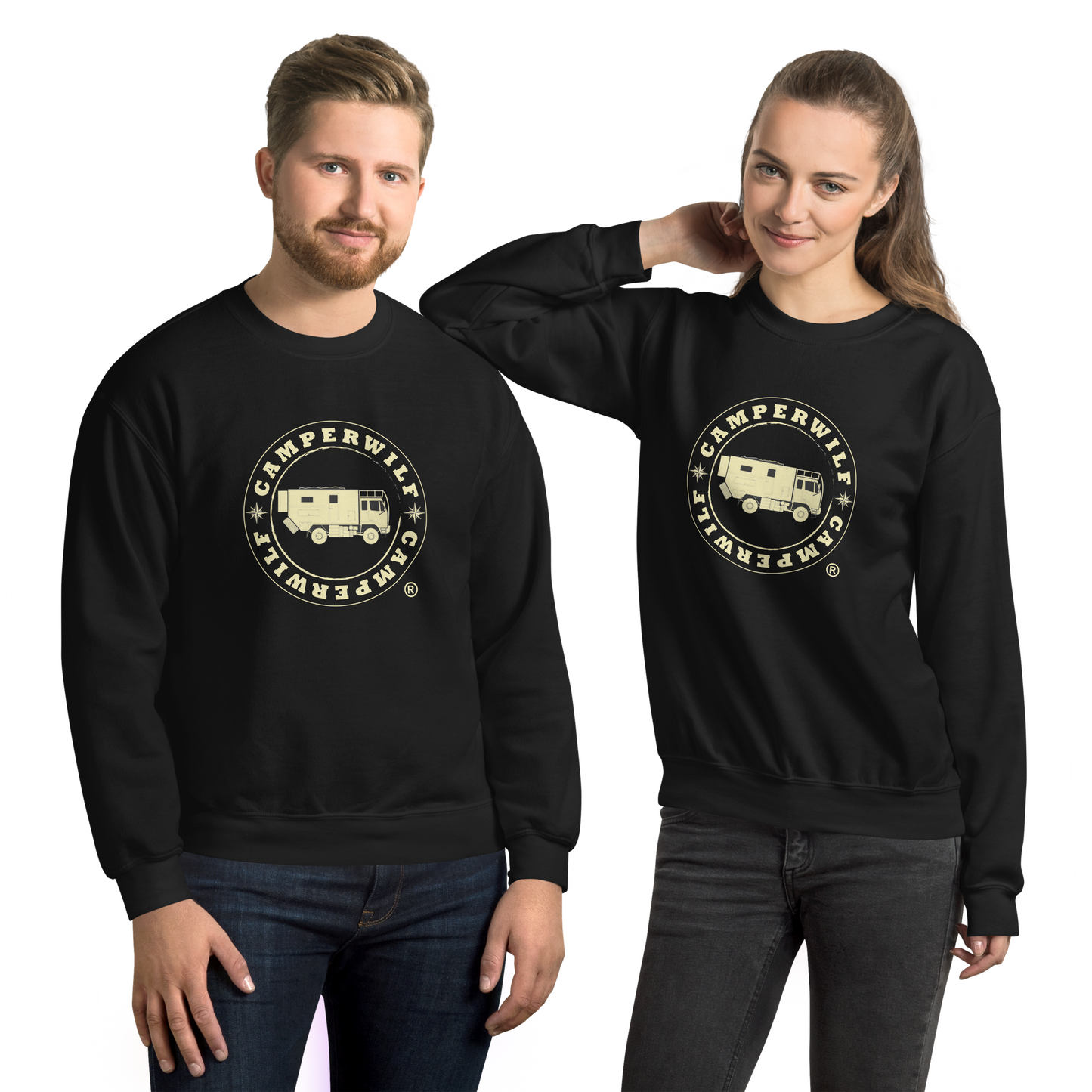Sudadera Camperwilf® – Logo Dorado (Color Negro)