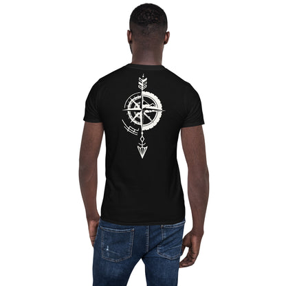 Camiseta Negra hombre 100% algodón Flecha blanca