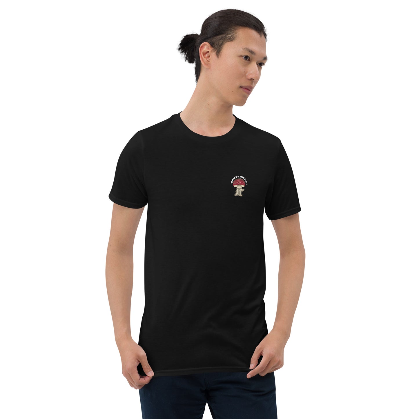 Camiseta Negra hombre 100% algodón Setita Roja