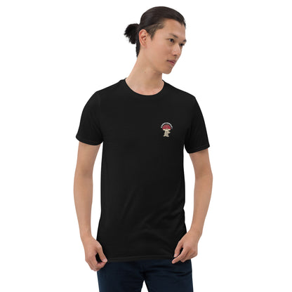 Camiseta Negra hombre 100% algodón Setita Roja