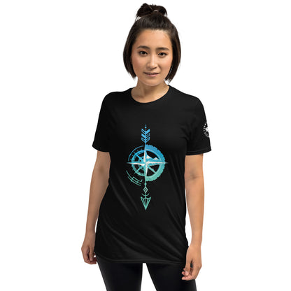 Camiseta Negra unisex Flecha Azul